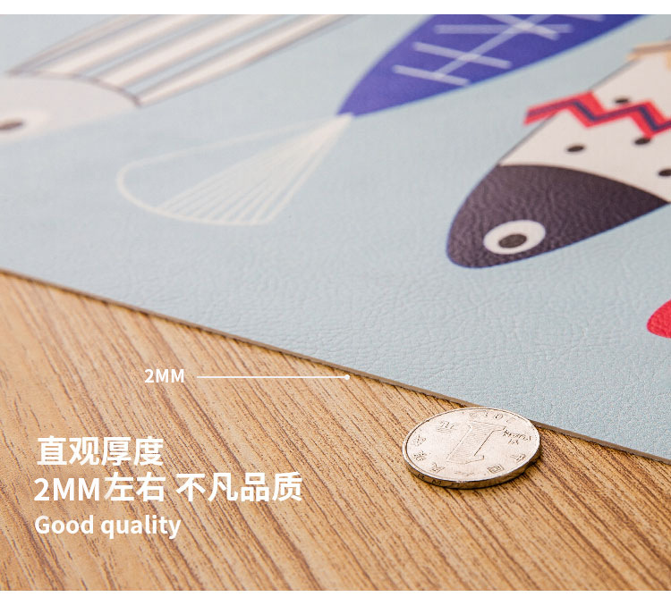 Silicone Q Spring Net Red PVC Tablecloth Leather Mouse Pad Office Study Computer Children's Desk Desk Pad