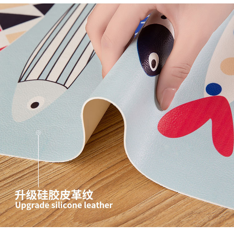 Silicone Q Spring Net Red PVC Tablecloth Leather Mouse Pad Office Study Computer Children's Desk Desk Pad