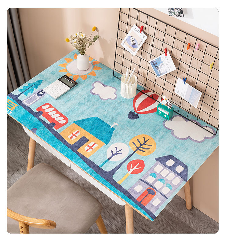 Silicone Q Spring Net Red PVC Tablecloth Leather Mouse Pad Office Study Computer Children's Desk Desk Pad
