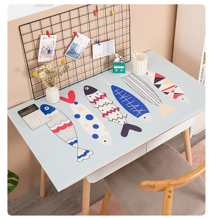 Silicone Q Spring Net Red PVC Tablecloth Leather Mouse Pad Office Study Computer Children's Desk Desk Pad
