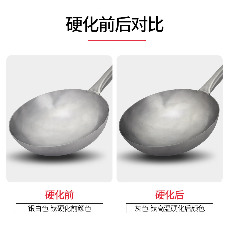 Luji Kitchenware Titanium Wok Household Wok round Bottom Lightweight Uncoated NonYi Stick Frying Pan Luji Kitchenware Titanium Wok Household Wok round Bottom Lightweight Uncoated NonYi Stick Frying Pan
