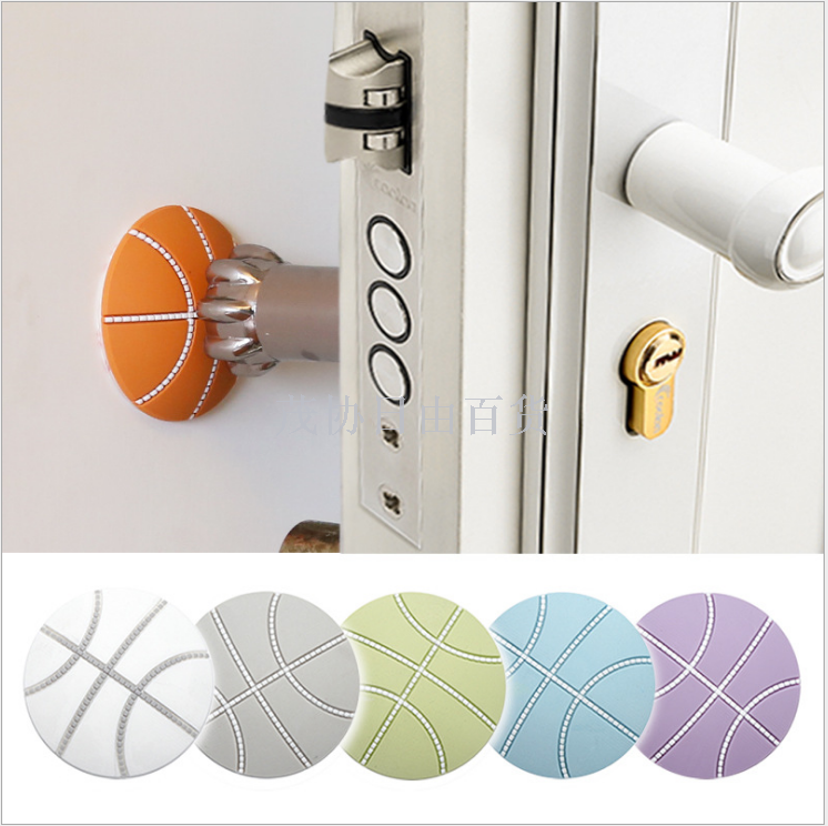 Anti-Collision Pad Thick Wall behind the Door Cartoon Mute Bathroom Cushion Basketball Silicone Pad Door Anti-Collision Pad