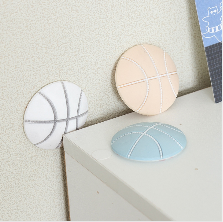 Anti-Collision Pad Thick Wall behind the Door Cartoon Mute Bathroom Cushion Basketball Silicone Pad Door Anti-Collision Pad