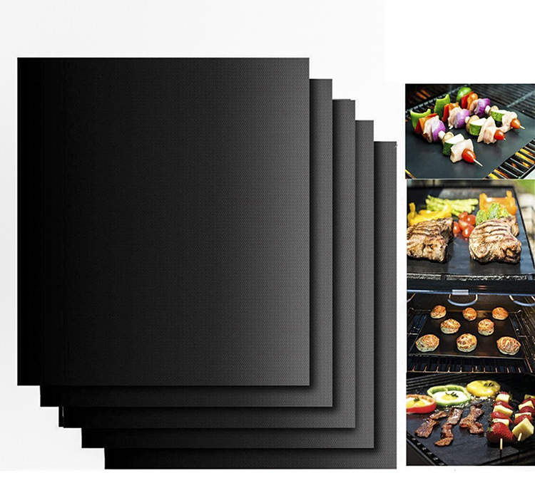 Amazon Glass Fiber Non-Stick High Temperature Resistant BBQ BBQ Mat Outdoor Baking Mat Teflon Barbecue Mat Set