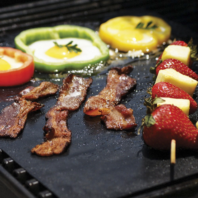 Amazon Glass Fiber Non-Stick High Temperature Resistant BBQ BBQ Mat Outdoor Baking Mat Teflon Barbecue Mat Set