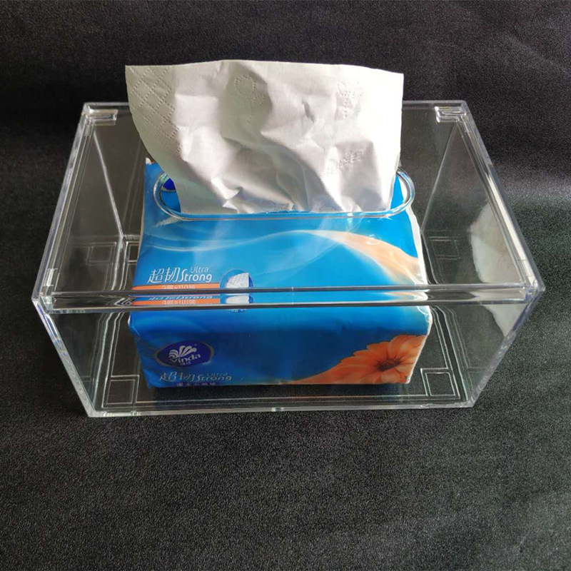 European-Style Hotel Supplies KTV Creative Rectangle Transparent Acrylic Tissue Box Car Paper Box