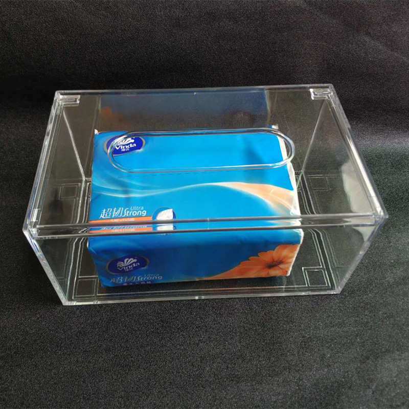European-Style Hotel Supplies KTV Creative Rectangle Transparent Acrylic Tissue Box Car Paper Box