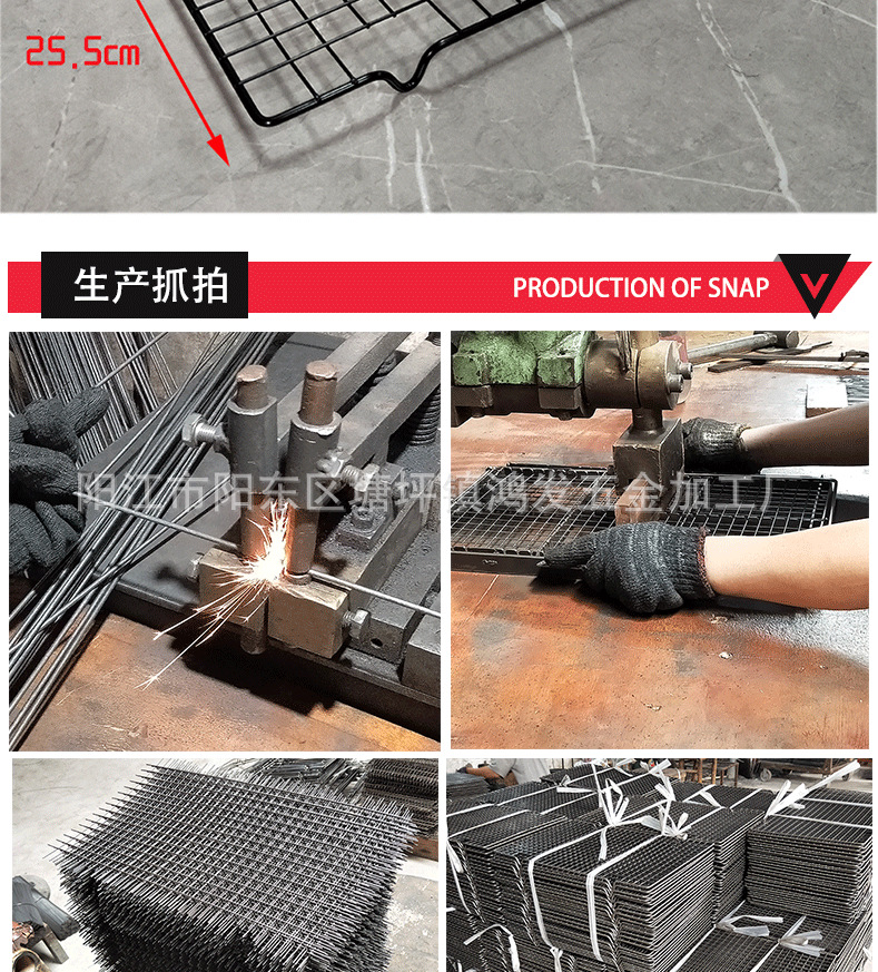 Baking Tool Cake Cooling Stand Factory in Stock Square Black Cold Non-Stick Drying Net Cake Bread Cooling Rack