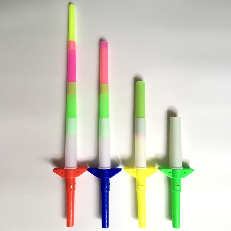Concert Glow Stick Light Stick Four-Section Telescopic Rod Cheer Flash Lantern Stick Children&#039;s Toy Push Scan Code
