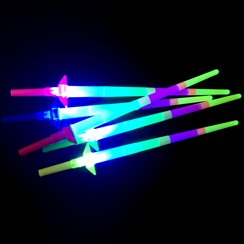 Concert Glow Stick Light Stick Four-Section Telescopic Rod Cheer Flash Lantern Stick Children&#039;s Toy Push Scan Code