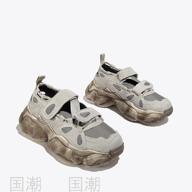 2021 Summer New Daily Genuine Leather Low Cut round Head Women's Magic Stick Shoes Dad Shoes Handsome Ins Fashion Shoe 2021 Summer New Daily Genuine Leather Low Cut round Head Women's Magic Stick Shoes Dad Shoes Handsome Ins Fashion Shoe