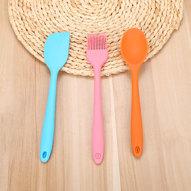 Factory Direct Sales New Creative Simple Non-Stick Kitchenware Set Baking Tool Silicone Spoon Shovel Brush 3-Piece Set Factory Direct Sales New Creative Simple Non-Stick Kitchenware Set Baking Tool Silicone Spoon Shovel Brush 3-Piece Set