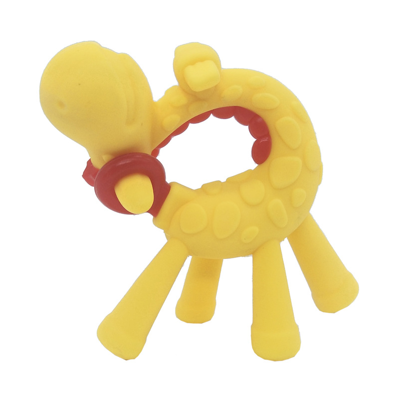 Silicone Material Deer Teether Baby Teething Stick Giraffe Three-Dimensional Shape Happy Bite Toy