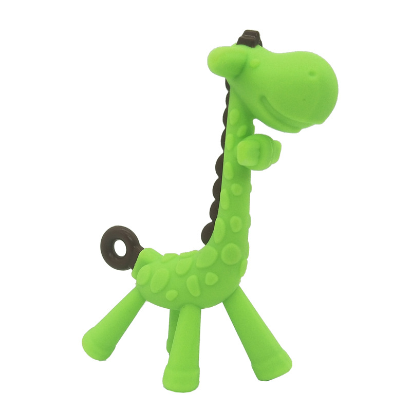 Silicone Material Deer Teether Baby Teething Stick Giraffe Three-Dimensional Shape Happy Bite Toy