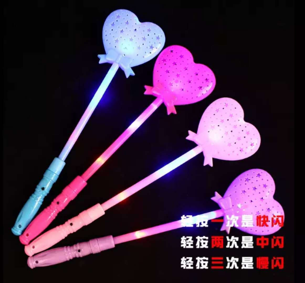 Glowing Peach Heart Glow Stick | Hollow Love Magic Wand | Magic Wand | Factory Direct Sales Stall Hot Sale Toys