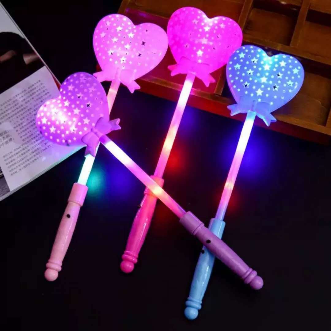 Glowing Peach Heart Glow Stick | Hollow Love Magic Wand | Magic Wand | Factory Direct Sales Stall Hot Sale Toys
