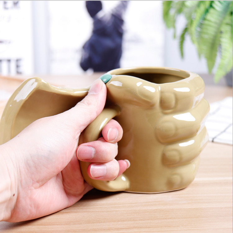 Individual Porcelain Mug Avengers 3D Thanos Unlimited Gloves Cup Five Colors Stick-on Crystals Large Capacity Drinking Cup