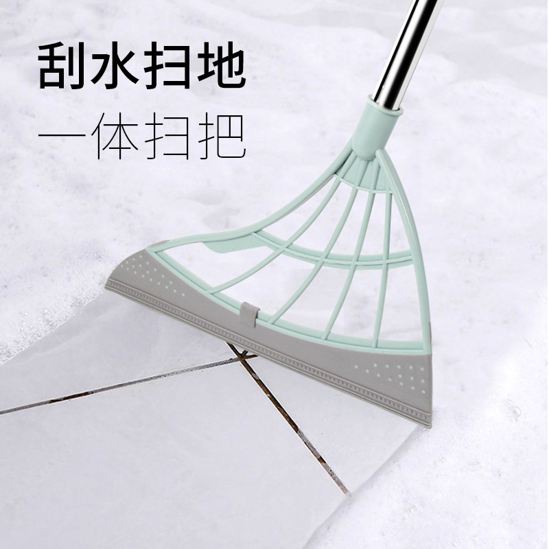 Magic Broom Wiper Mop Dual-Use Non-Stick Hair Sweeping Broom Toilet Wiper Fantastic Mopping Tool Black Technology