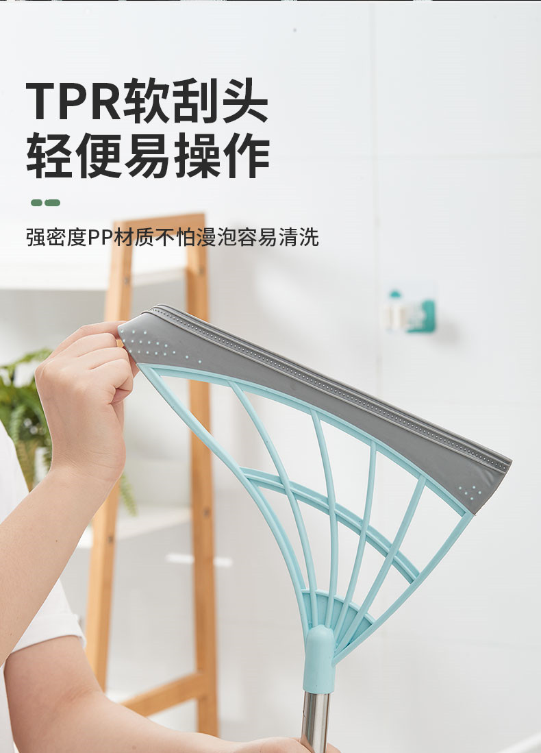 Magic Broom Wiper Mop Dual-Use Non-Stick Hair Sweeping Broom Toilet Wiper Fantastic Mopping Tool Black Technology
