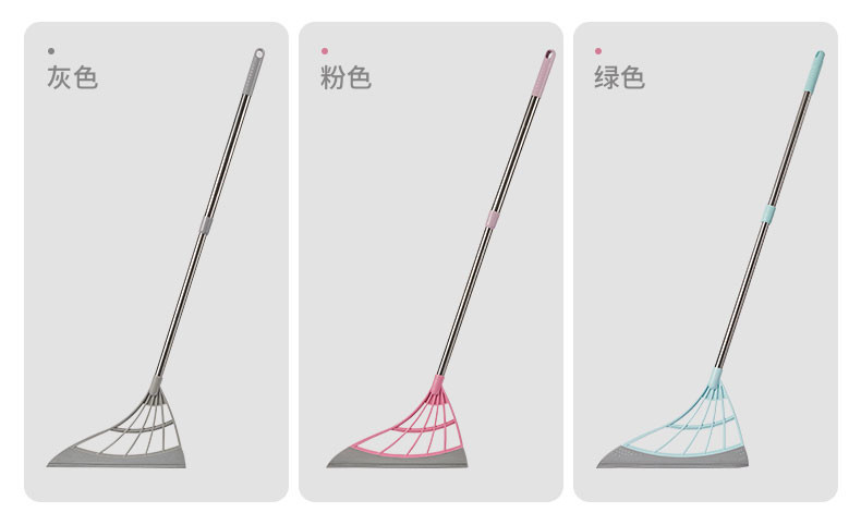 Magic Broom Wiper Mop Dual-Use Non-Stick Hair Sweeping Broom Toilet Wiper Fantastic Mopping Tool Black Technology