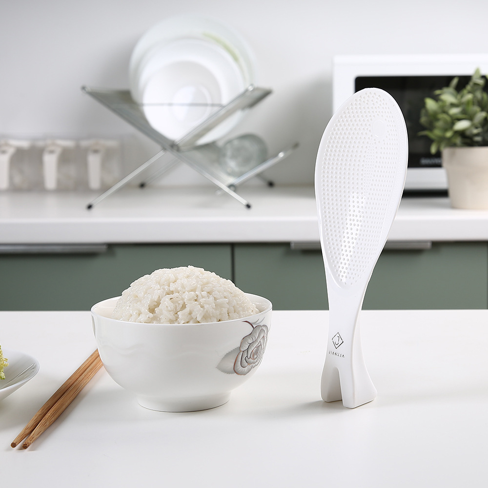 Creative Vertical Rice Spoon Household Rice Cooker Dedicated Rice Shovel Plastic Rice Rice Spoon Non-Stick Large