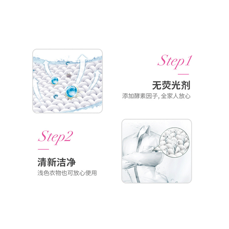 Japanese Original Imported Flower King Rose Fragrance Deodorant Enzyme Washing Powder Containing Natural Softener without Fluorescent Agent