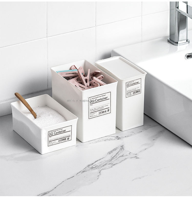 Washing Powder Storage Box, Storage Bucket with Lid, Special Storage Tank (Large Size)