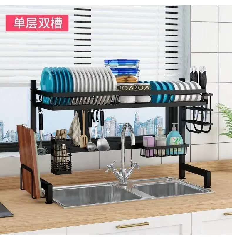 Kitchen Rack Stainless Steel Sink Bowl Dish Plate Storage Rack Dish Rack Draining Rack Sink above Bowl Chopsticks Box