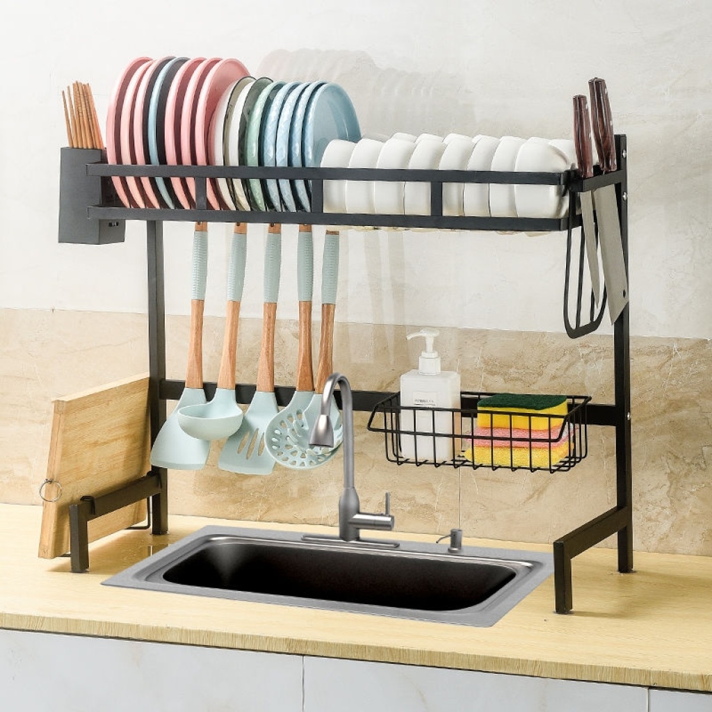 Kitchen Rack Stainless Steel Sink Bowl Dish Plate Storage Rack Dish Rack Draining Rack Sink above Bowl Chopsticks Box Kitchen Rack Stainless Steel Sink Bowl Dish Plate Storage Rack Dish Rack Draining Rack Sink above Bowl Chopsticks Box