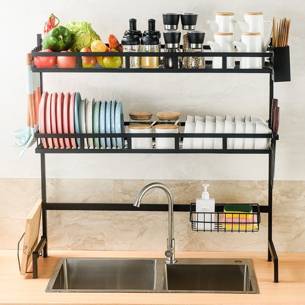 Kitchen Rack Stainless Steel Sink Bowl Dish Plate Storage Rack Dish Rack Draining Rack Sink above Bowl Chopsticks Box Kitchen Rack Stainless Steel Sink Bowl Dish Plate Storage Rack Dish Rack Draining Rack Sink above Bowl Chopsticks Box