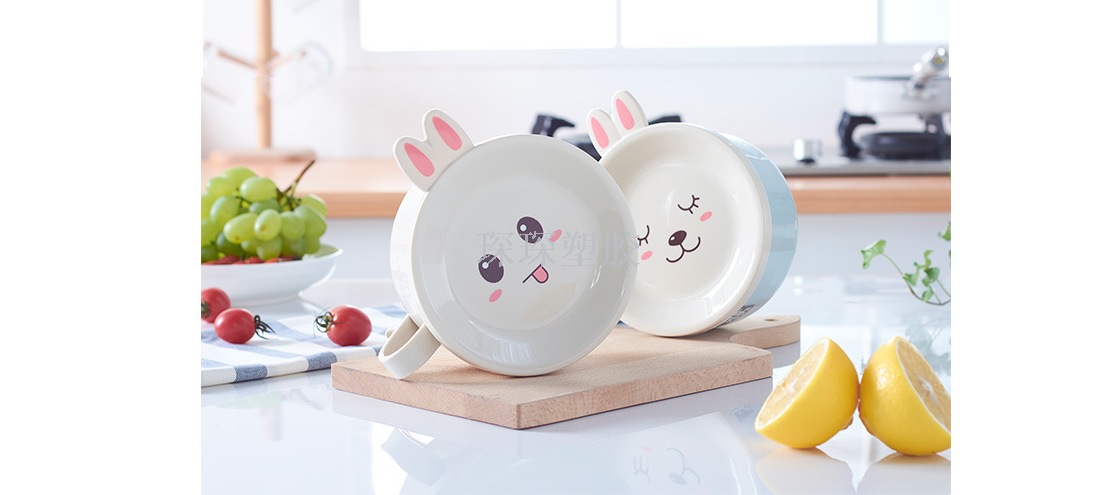 Stainless steel instant noodle bowl with double layer intertropical cover cartoon children's meal bowl