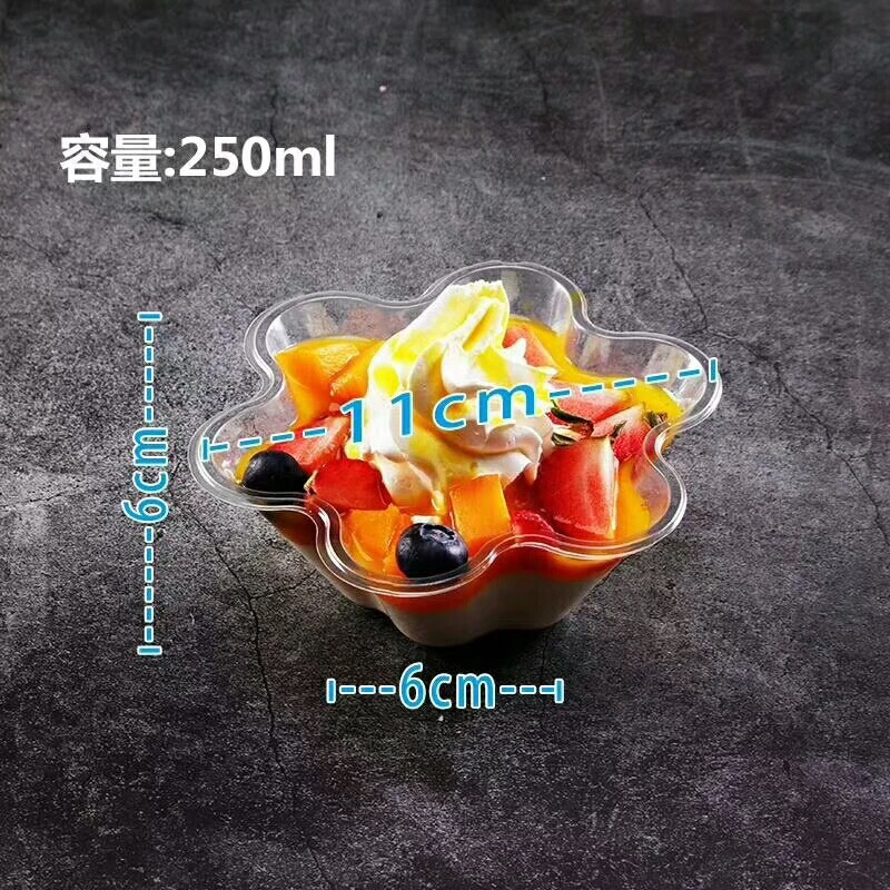 Plastic Ice Cream Bowl Ice Cream Cup Fancy Ice Cream Transparent Dessert Bowl Mousse Ice Cream Cup Chocolate Cup