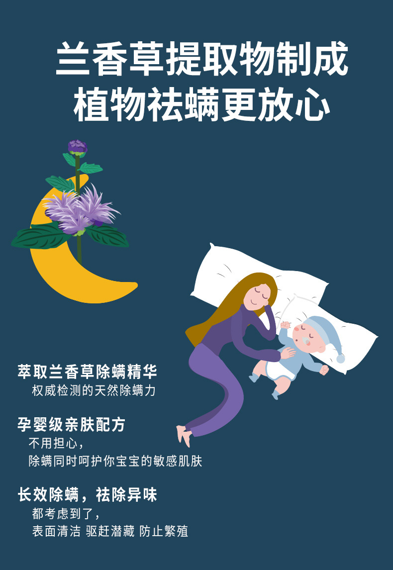 GNCE Caryopteris Incana Anti-Mite Spray Disposable Baby Pregnant Bed Quilt Pillow Anti-Mite Anti-Mite Anti-Insect Aerosol Spray