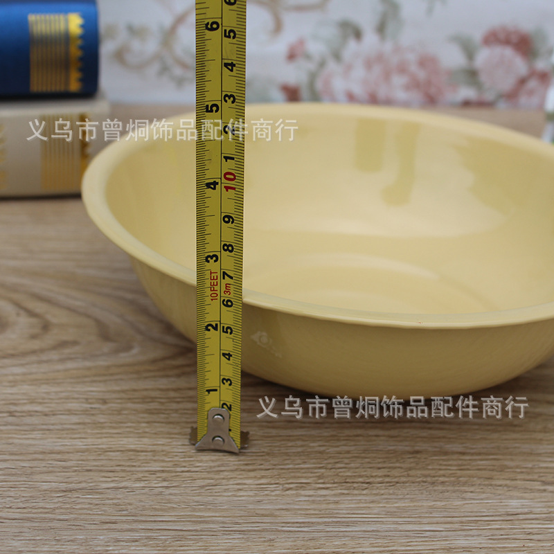 24# yellow roll bowl soup basin enamel bowl nostalgic classic durable 2 yuan wholesale (not to return)