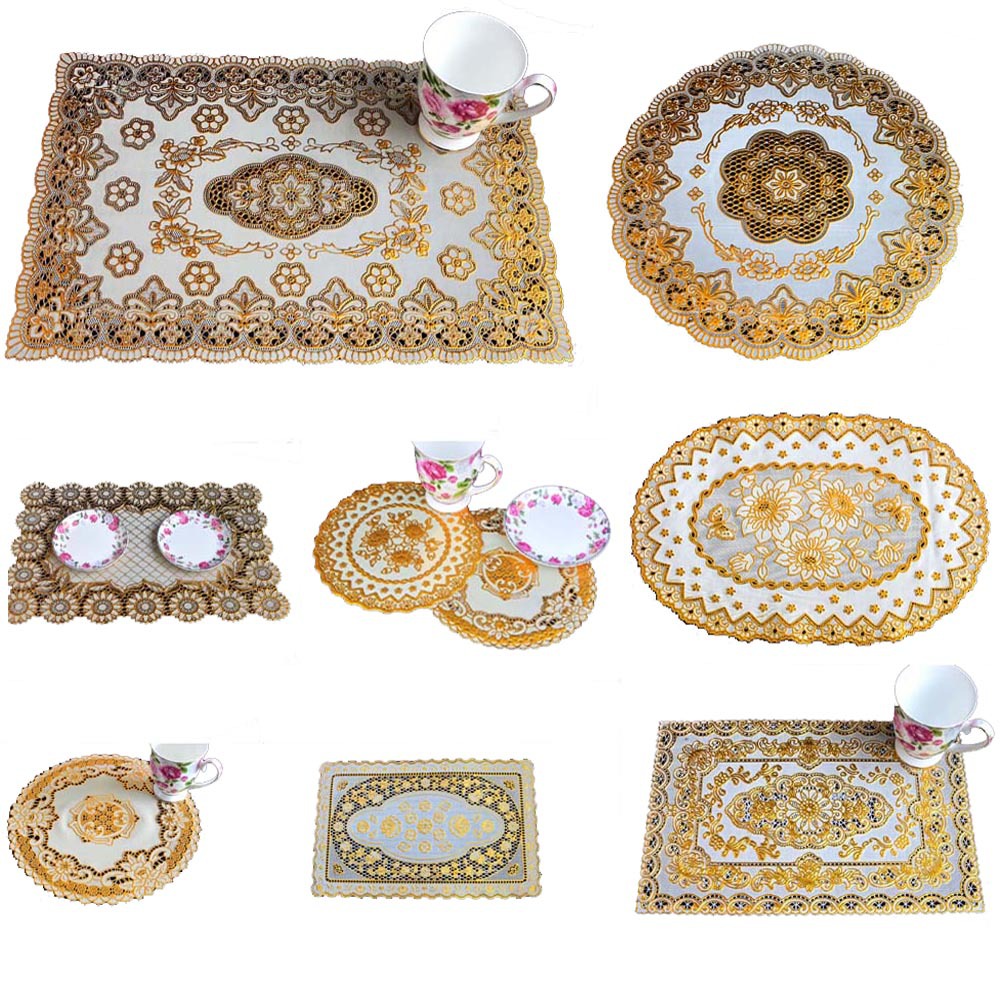 Daily Necessities PVC Bronzing Hotel Cup Mat Bowl Mat Ashtray Mat Tray Mat round Table Mat Heat Insulation Mat