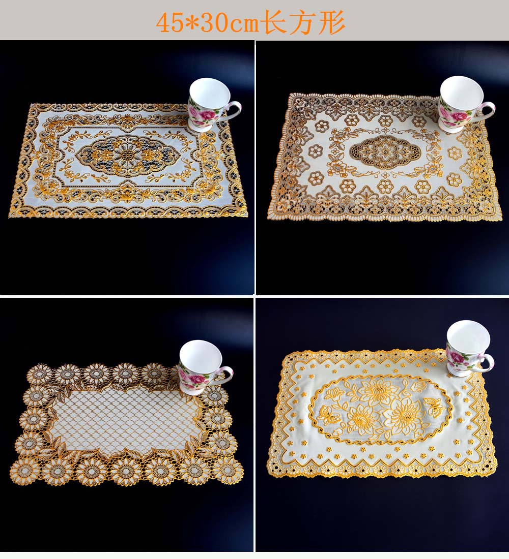 Daily Necessities PVC Bronzing Hotel Cup Mat Bowl Mat Ashtray Mat Tray Mat round Table Mat Heat Insulation Mat