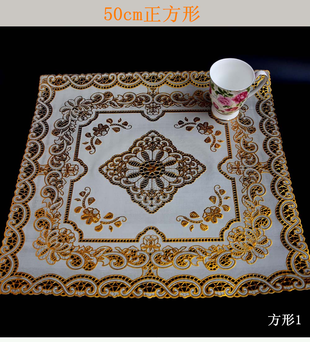Daily Necessities PVC Bronzing Hotel Cup Mat Bowl Mat Ashtray Mat Tray Mat round Table Mat Heat Insulation Mat