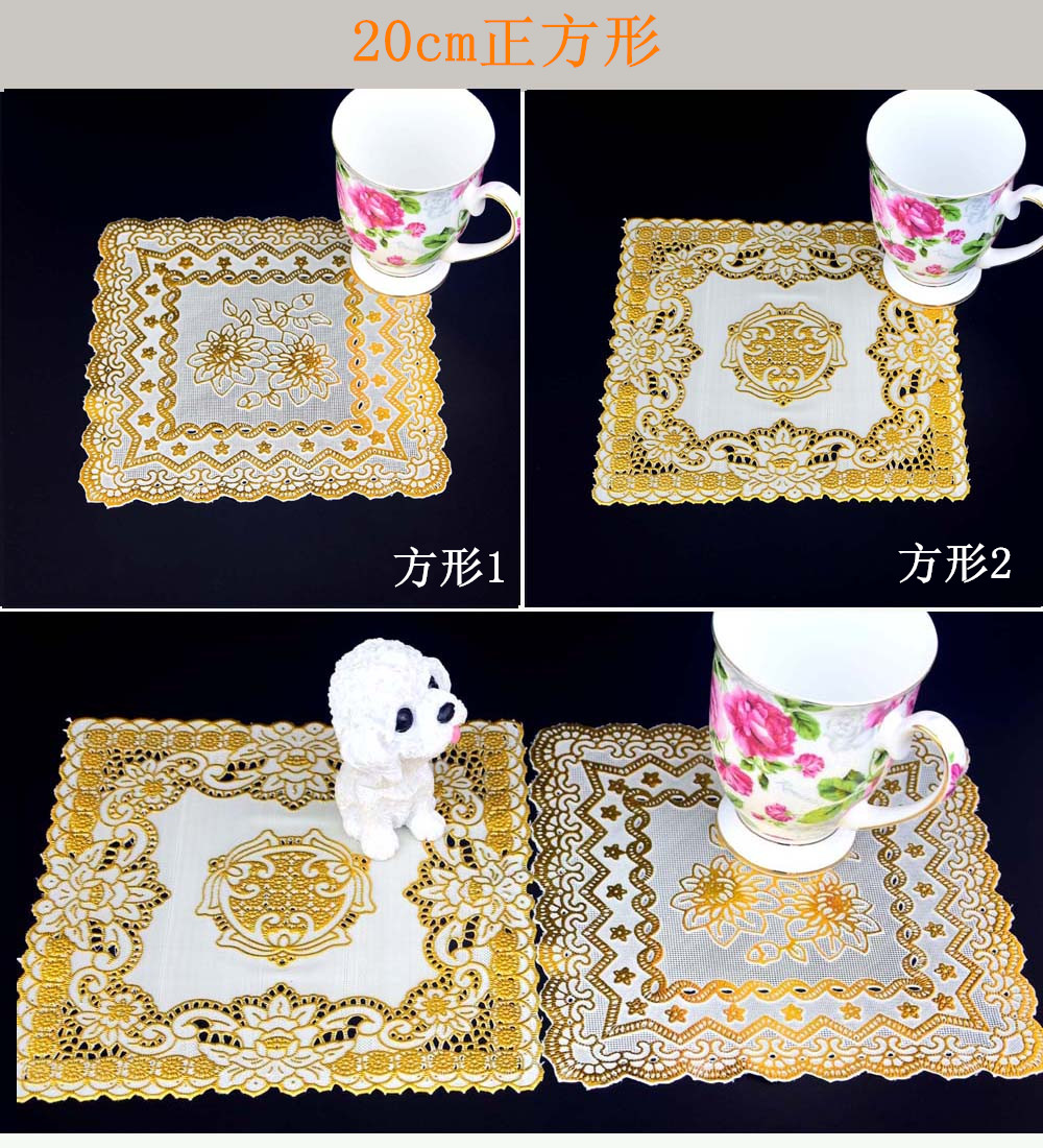 Daily Necessities PVC Bronzing Hotel Cup Mat Bowl Mat Ashtray Mat Tray Mat round Table Mat Heat Insulation Mat