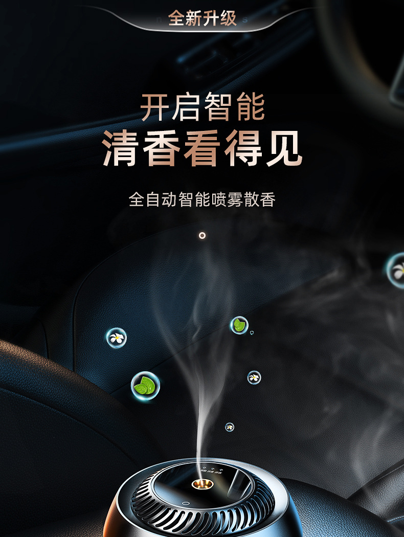 Factory Auto Perfume Base Creative Aerosol Intelligent Aromatherapy Instrument Deodorant Formaldehyde Car Accessories Decoration