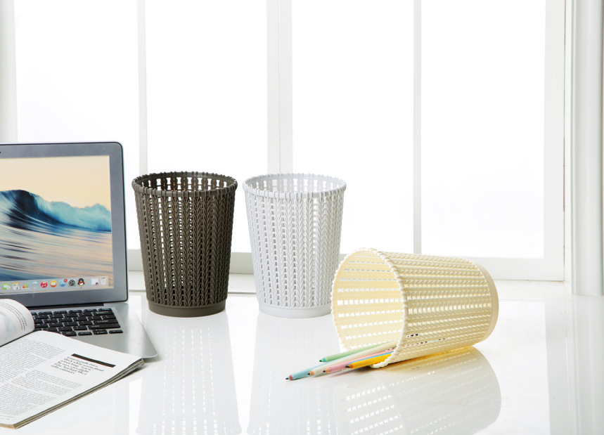 Rattan Trash Can Household Creative Simple Rattan without Lid Large Kitchen Toilet Wastebasket