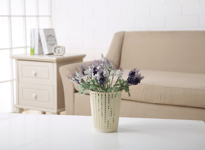 Rattan Trash Can Household Creative Simple Rattan without Lid Large Kitchen Toilet Wastebasket