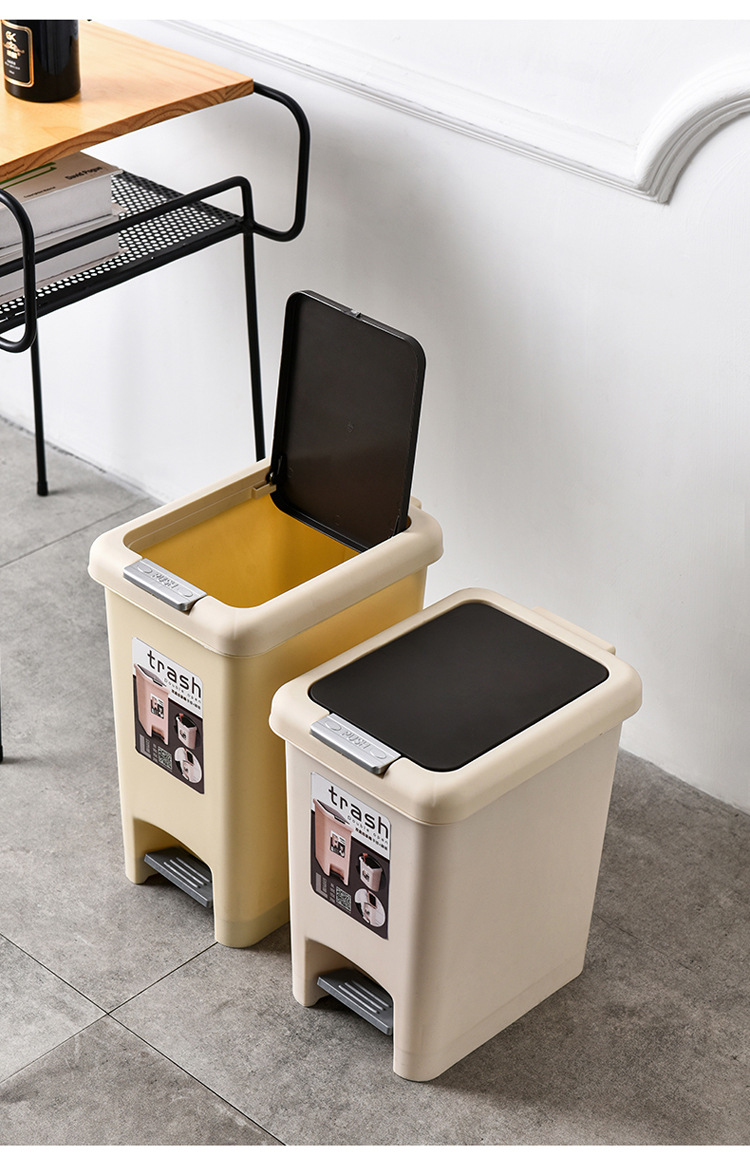 Pedal Trash Can Household Bathroom Living Room and Toilet Kitchen with Lid Foot Step Large Size Garbage Bin One Piece Dropshipping Pedal Trash Can Household Bathroom Living Room and Toilet Kitchen with Lid Foot Step Large Size Garbage Bin One Piece Dropshipping