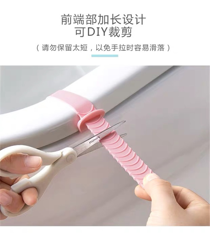 Domestic Toilet Toilet Seat Lid Cover Lifter TPR Toilet Lid Handle Adjustable Lift Toilet Seat Cover Toilet Lid Hygiene Handle