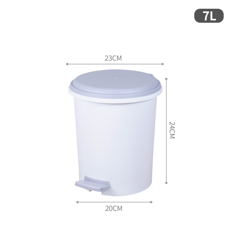 Pedal Trash Can Large Capacity with Lid Deodorant Household Kitchen and Bedroom Office Toilet Dormitory Dedicated