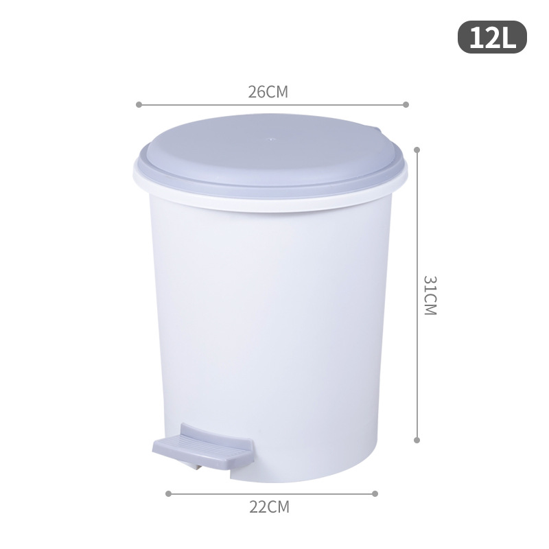 Pedal Trash Can Large Capacity with Lid Deodorant Household Kitchen and Bedroom Office Toilet Dormitory Dedicated