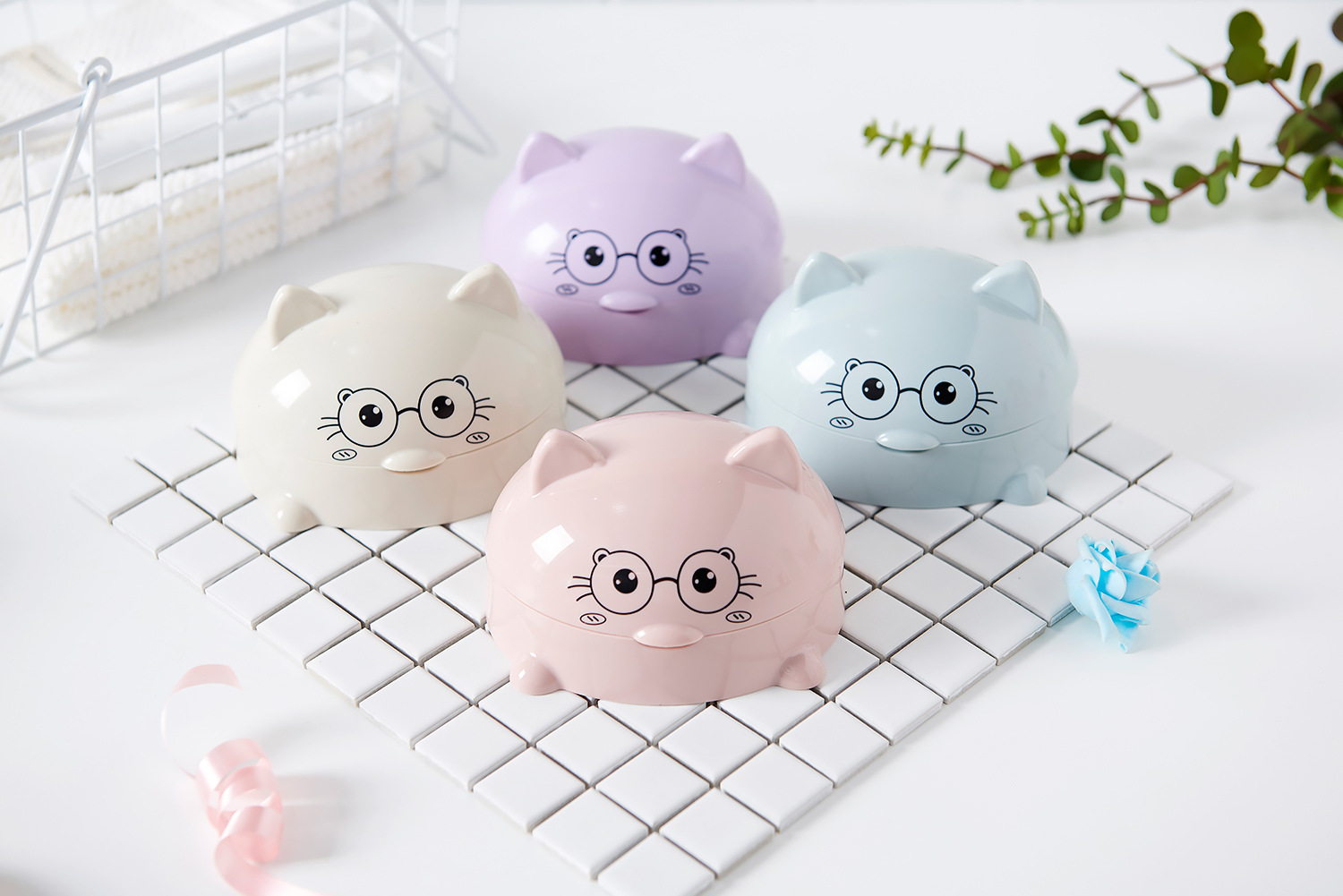 Children&#039;s Soap Dish Creative Personality Cute Soap Box Toilet with Lid Drain Storage Box Home Cartoon Soap Holder