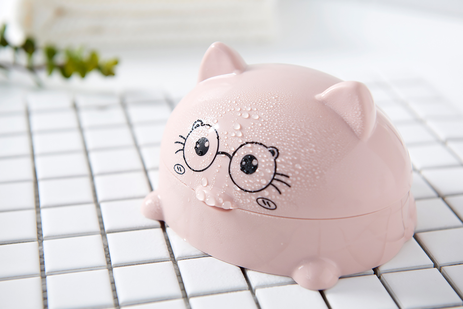 Children's Soap Dish Creative Personality Cute Soap Box Toilet with Lid Drain Storage Box Home Cartoon Soap Holder
