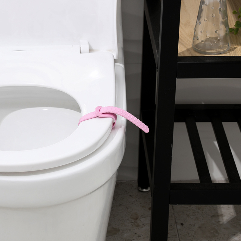 Flexible Glue Toilet Cover Lifter Home Bathroom Toilet Handle Handle Device Non-Dirty Hand Toilet Lid Lifting Handle Handle