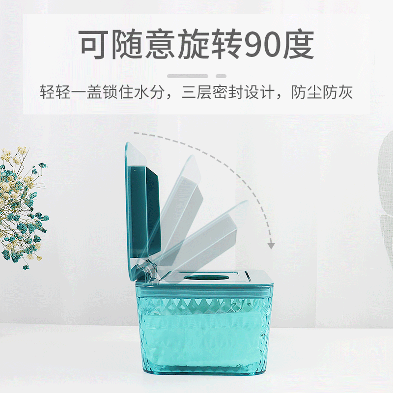 Creative Large Wet Tissue Box with Lid Home Living Room Toilet Toilet Storage Box Car Plastic Tissue Box