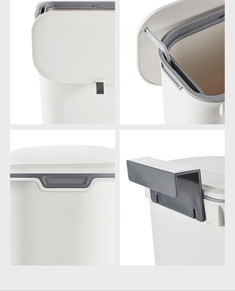 FOR YOU with Lid Wall-Mounted Kitchen Trash Cans Large Wall-Mounted Flip Toilet Basket Plastic Hanging Dust Basket